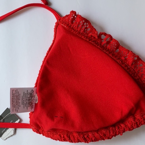 SOLD Mossimo Red Pepper Crochet Bikini Top - Picture 4 of 5
